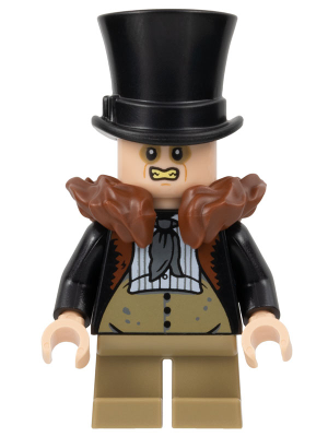 The Penguin - Reddish Brown Fur Collar, Dark Tan Waistcoat and Legs