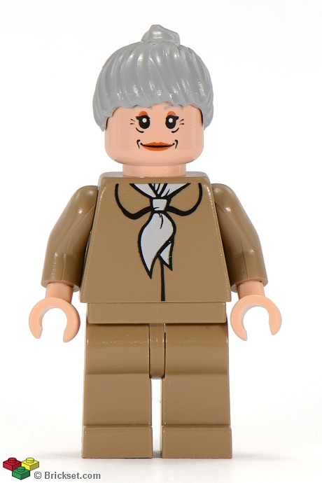 Aunt May, Dark Tan Blouse, Dark Tan Legs, Light Bluish Gray Ponytail Hair